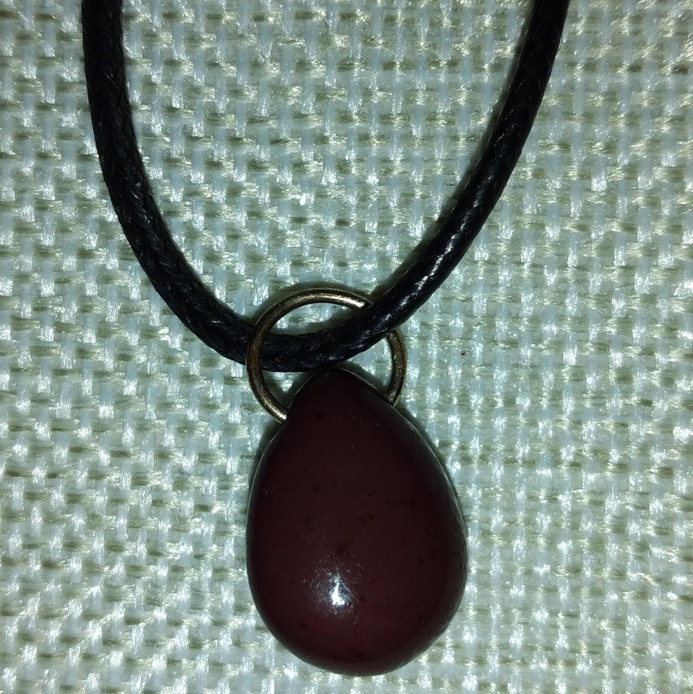 Pretty brown moon necklace.